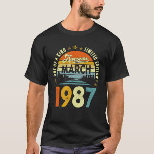 Camiseta Incrível desde março de 1987 Vintage 35º aniversár
