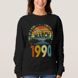 Camiseta Incrível desde março de 1990 Vintage 32º aniversár