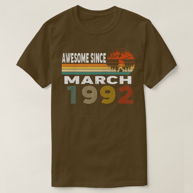 Camiseta Incrível Desde Março De 1992 (Frente do Design)