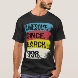 Camiseta Incrível desde março de 1998 Peixes Aries Zodiac 2