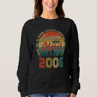 Camiseta Incrível desde março de 2006 Vintage 16º aniversár