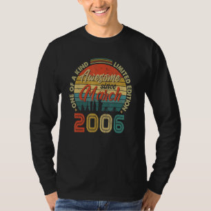 Camiseta Incrível desde março de 2006 Vintage 16º aniversár