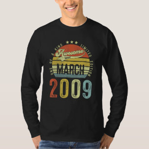 Camiseta Incrível Desde Março De 2009 Vintage 13 Birthday P