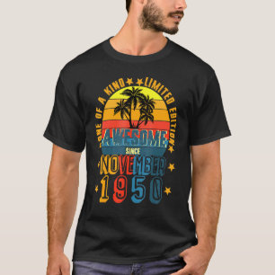 Camiseta Incrível desde novembro de 1950 Vintage 71º aniver