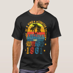 Camiseta Incrível desde novembro de 1961 Vintage 60º aniver