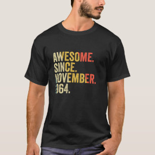 Camiseta Incrível Desde Novembro De 1964 58 Anos De Idade O