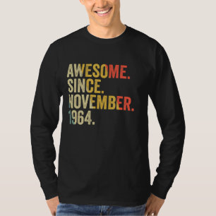 Camiseta Incrível Desde Novembro De 1964 58 Anos De Idade O