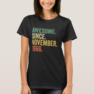 Camiseta Incrível Desde Novembro De 1966, 56 Anos, Presente