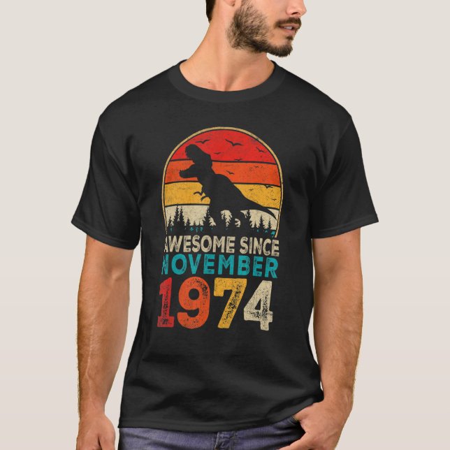 Camiseta Incrível desde novembro de 1974, 48º Aniversário d (Frente)