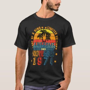 Camiseta Incrível Desde Novembro De 1974 Vintage 47º Aniver