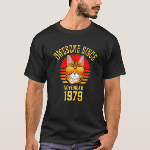 Camiseta Incrível Desde novembro de 1979, 43º Aniversário C