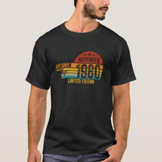 Camiseta Incrível Desde Novembro De 1980 Lenda Desde Novemb