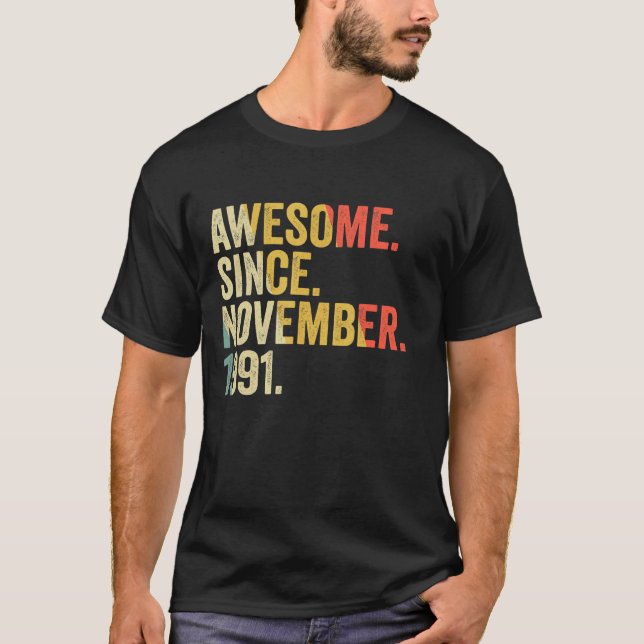 Camiseta Incrível desde novembro de 1991 31 anos Ofertas de (Frente)