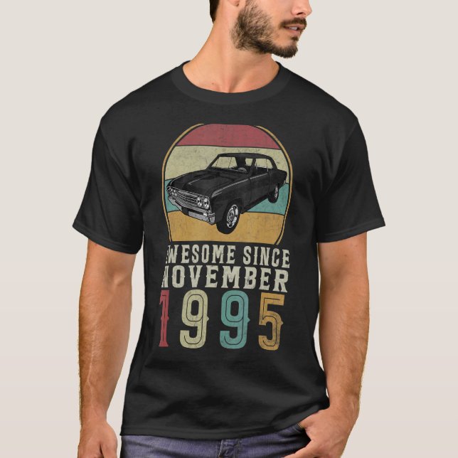 Camiseta Incrível desde novembro de 1995 27 anos 27 anos Na (Frente)