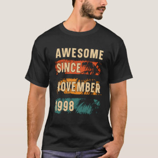 Camiseta Incrível Desde Novembro De 1998 aniversário de 21