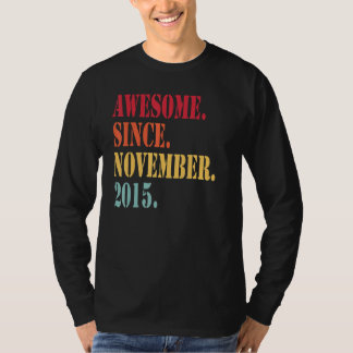 Camiseta Incrível Desde Novembro De 2015 Para 7 Bi De 7 Ano