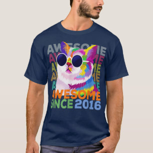 Camiseta Incrível Desde o aniversário de 2016, 6 do Gato En