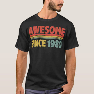 Camiseta Incrível desde o Ano de Nascimento de 1980