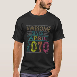 Camiseta Incrível Desde O Nascer De Abril De 2010, Vintage 