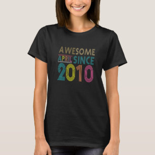 Camiseta Incrível Desde O Nascer De Abril De 2010, Vintage