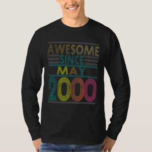 Camiseta Incrível Desde O Nascer De Maio Em 2000 Vintage 22