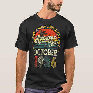 Camiseta Incrível Desde outubro de 1956, 66 anos, 66 anos,