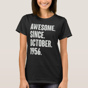 Camiseta Incrível Desde outubro de 1956, 66 anos, 66 anos, 