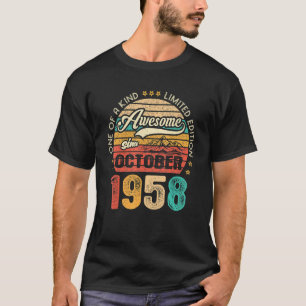 Camiseta Incrível desde outubro de 1958 64 anos de idade 64