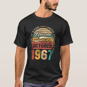Camiseta Incrível Desde outubro de 1967 55 anos 55 anos