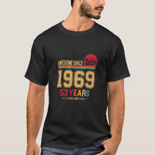 Camiseta Incrível Desde outubro de 1969, Vintage Retro 53rd
