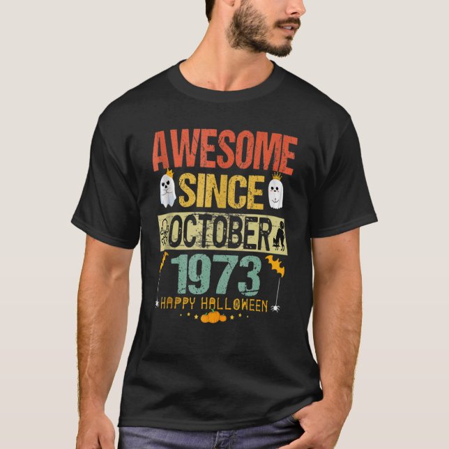 Camiseta Incrível desde outubro de 1973, 49º Aniversário, f (Frente)