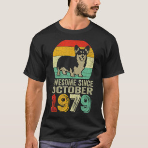 Camiseta Incrível desde outubro de 1979 43º Cão de Aniversá