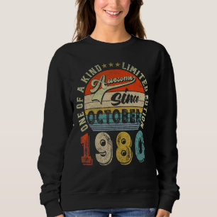 Camiseta Incrível Desde Outubro De 1980 42º Aniversário 42