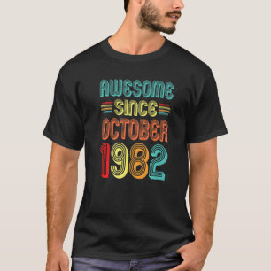 Camiseta Incrível desde outubro de 1982 Retro 40 anos 40º