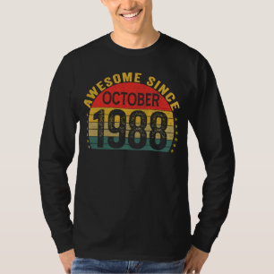 Camiseta Incrível desde outubro de 1988 35º aniversário Mul