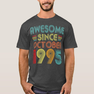 Camiseta Incrível Desde outubro de 1995 Vintage 27t, 27 ano