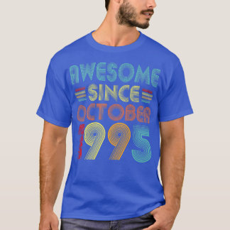 Camiseta Incrível Desde outubro de 1995 Vintage 27t, 27 ano