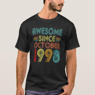 Camiseta Incrível desde outubro de 1998 Vintage 24t, 24 ano