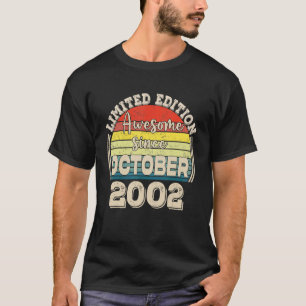 Camiseta Incrível desde outubro de 2002 Nascer em outubro P