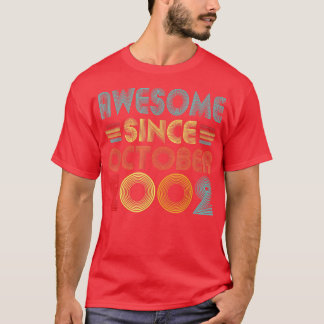 Camiseta Incrível desde outubro de 2002 Vintage 20t