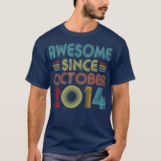 Camiseta Incrível desde outubro de 2014, 8 anos Vintage 8