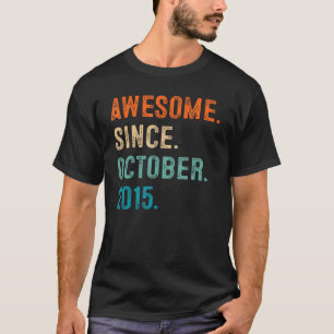 Camiseta Incrível Desde Outubro De 2015 7 Aniversário De 7 