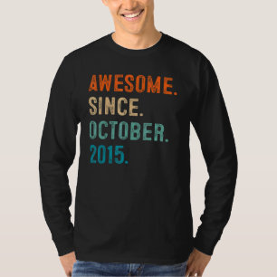 Camiseta Incrível Desde Outubro De 2015 7 Aniversário De 7 