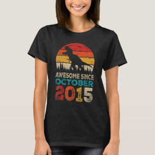 Camiseta Incrível Desde Outubro De 2015, 7 Birthday Boy Din