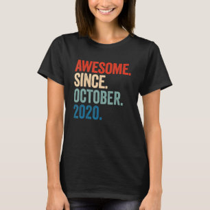 Camiseta Incrível Desde Outubro De 2020 segundo aniversário