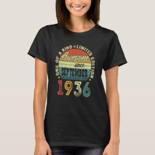 Camiseta Incrível Desde Setembro De 1936, 86 Anos, 86º Bir