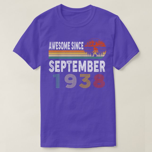 Camiseta Incrível Desde Setembro De 1938 (Frente do Design)