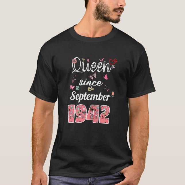 Camiseta Incrível Desde setembro de 1942 Flores 1942 Setemb (Frente)