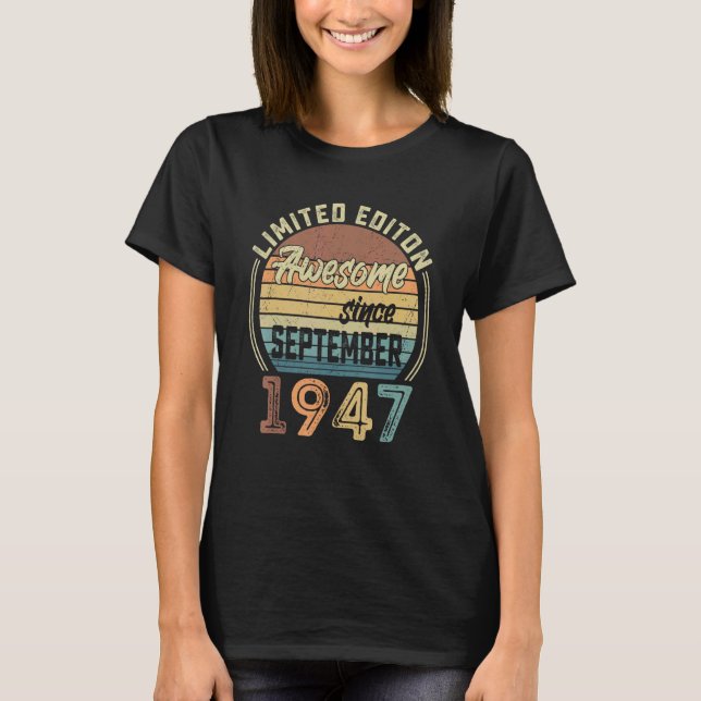 Camiseta Incrível desde setembro de 1947 75º bi (Frente)