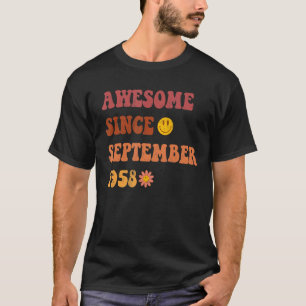 Camiseta Incrível Desde Setembro De 1958 Retro Groovy 64 An